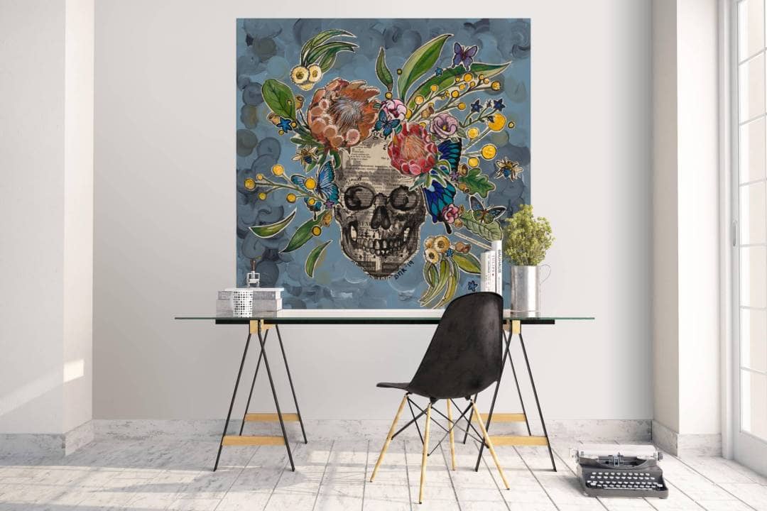 Citizen of Seasons - Blue Skull artwork by Dawn Reiniets