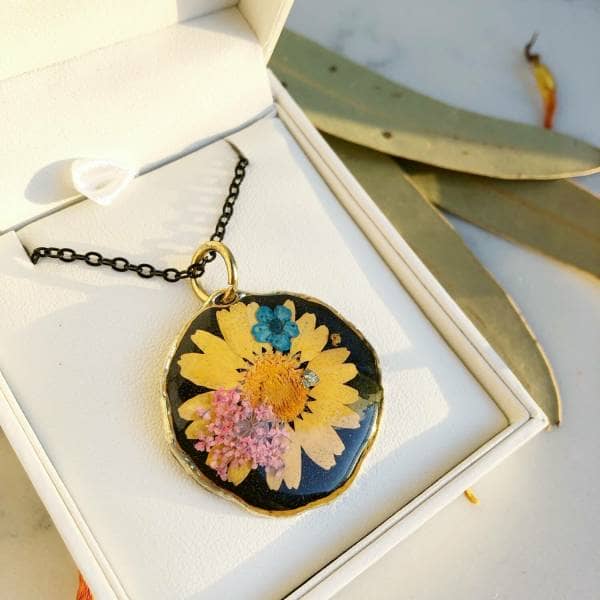Floral Resin Necklace